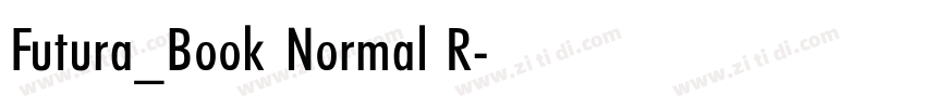 Futura_Book Normal R字体转换